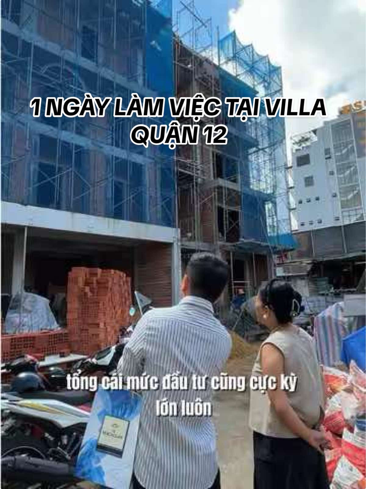 Một ngày làm việc tại công trình villa ở quận 12